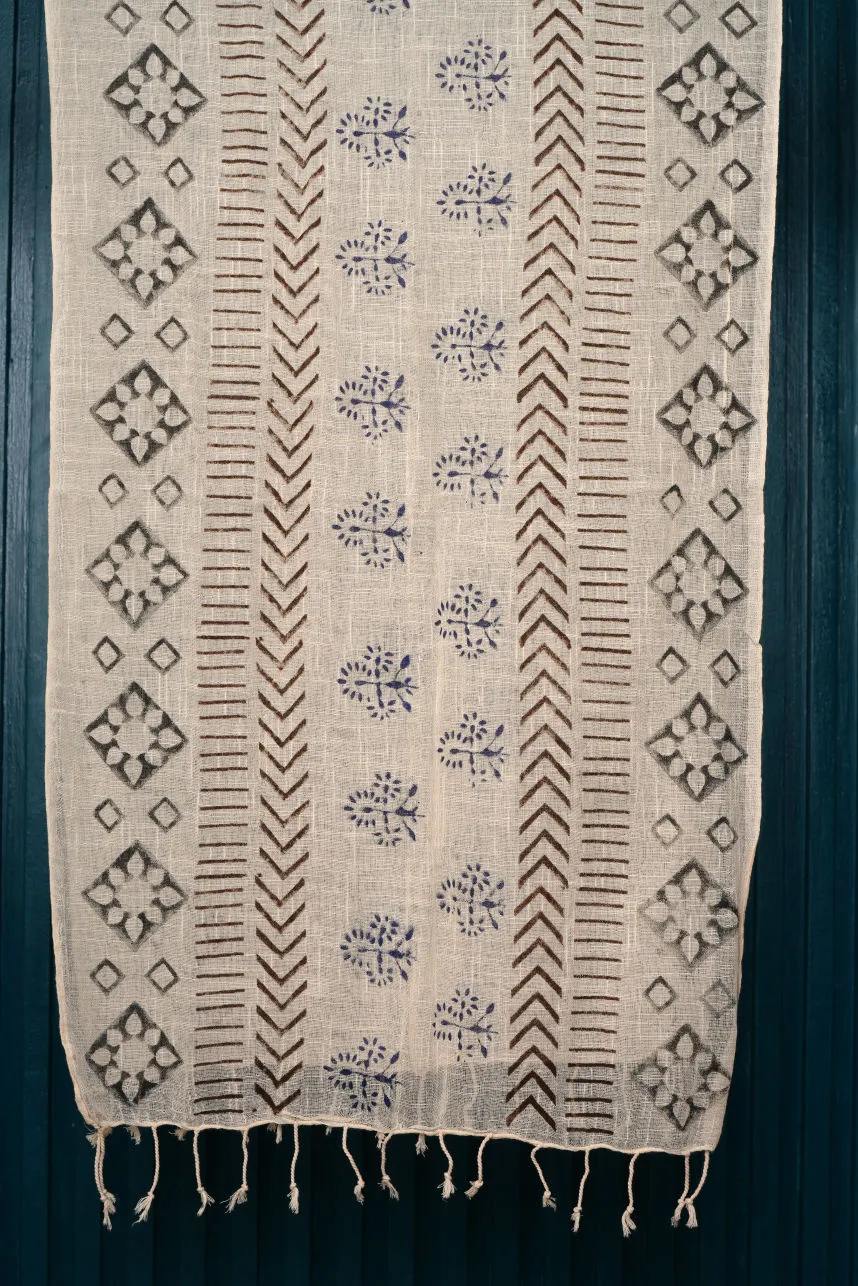 Handmade Cotton Printed Scarf - #5