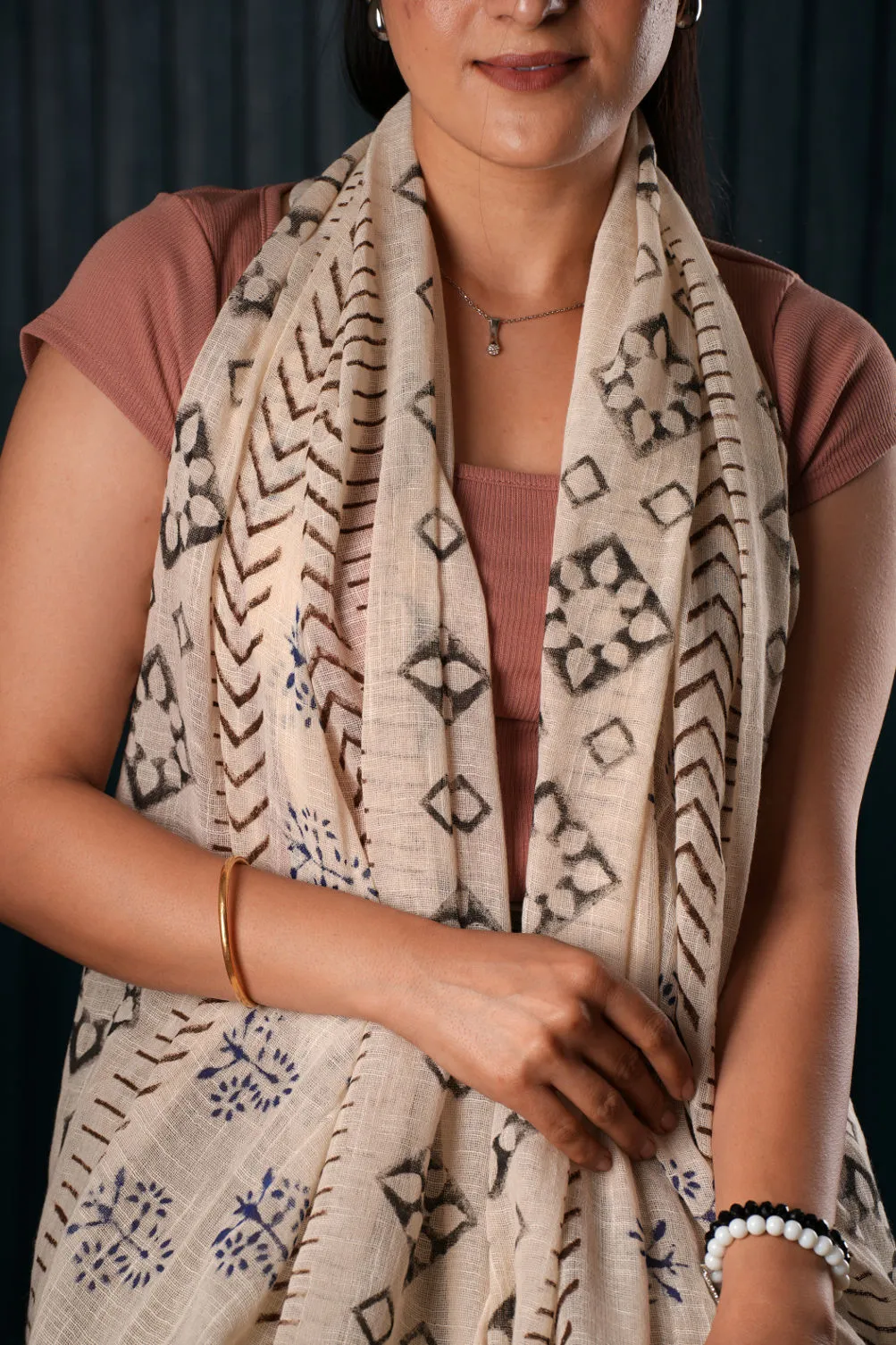 Handmade Cotton Printed Scarf - #5