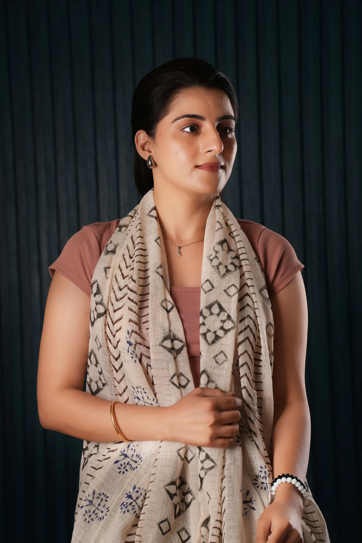 Handmade Cotton Printed Scarf - #5