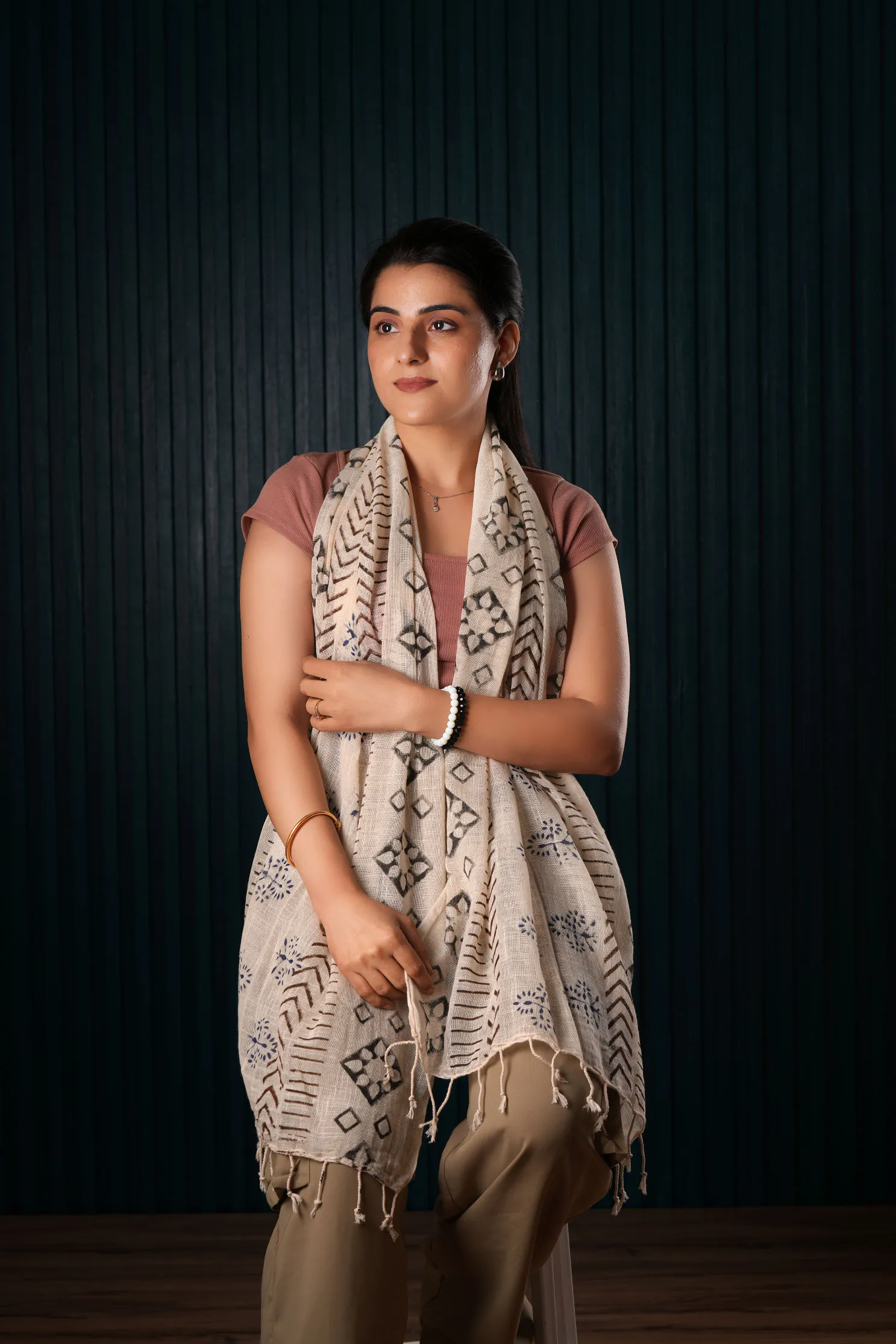 Handmade Cotton Printed Scarf - #5