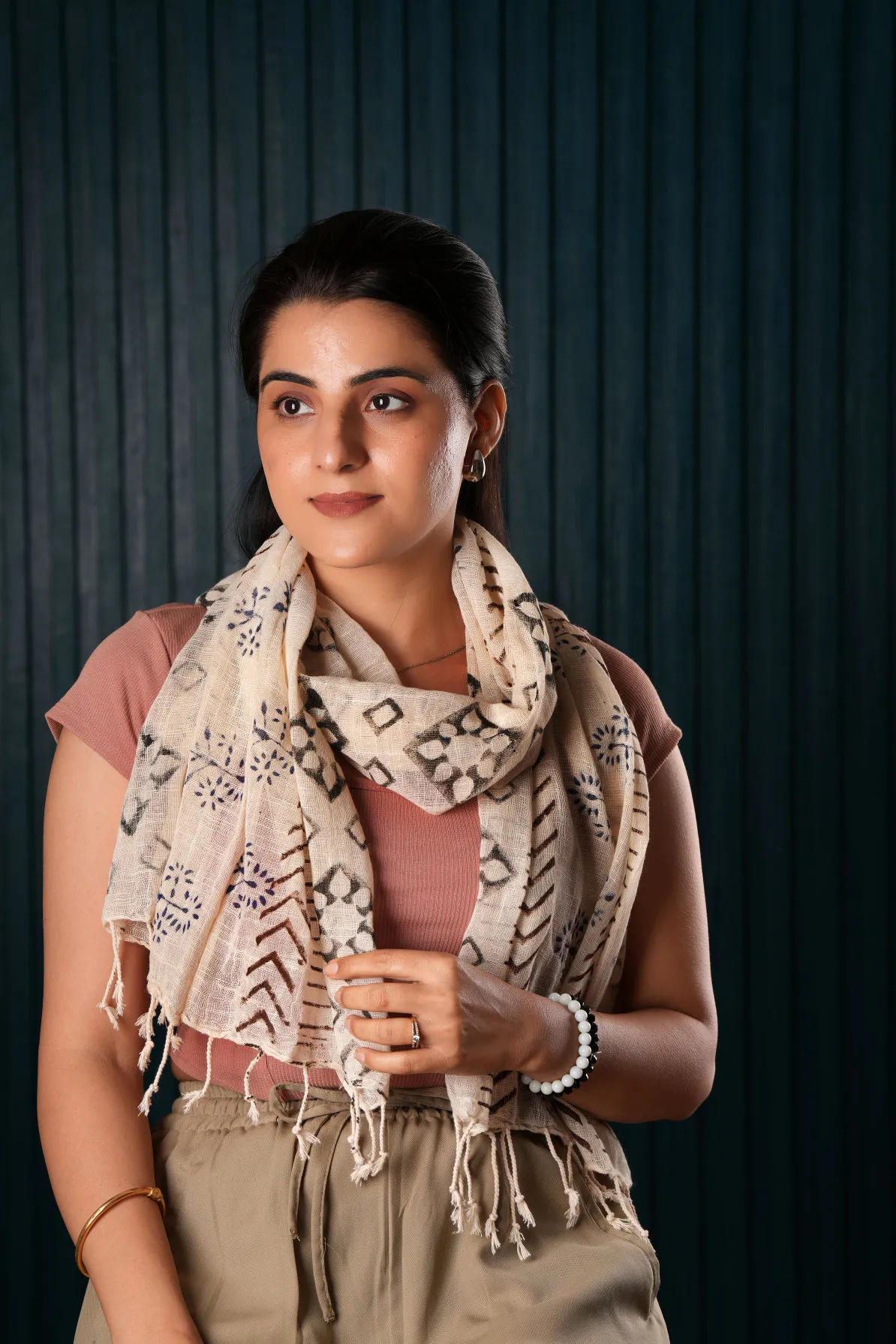 Handmade Cotton Printed Scarf - #5