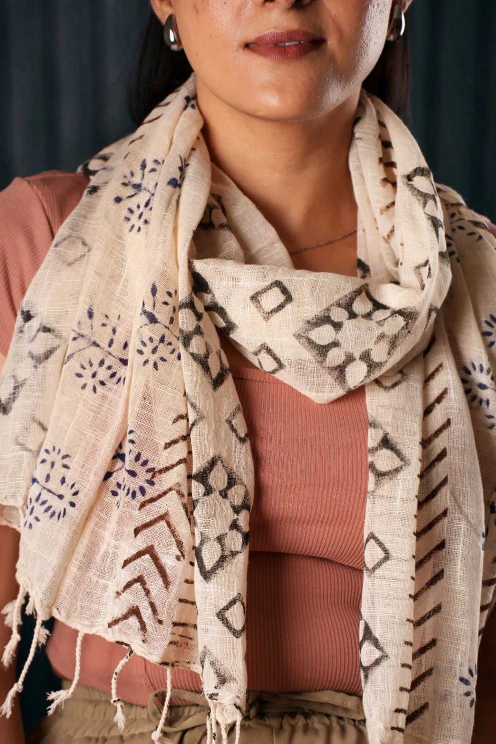 Handmade Cotton Printed Scarf - #5